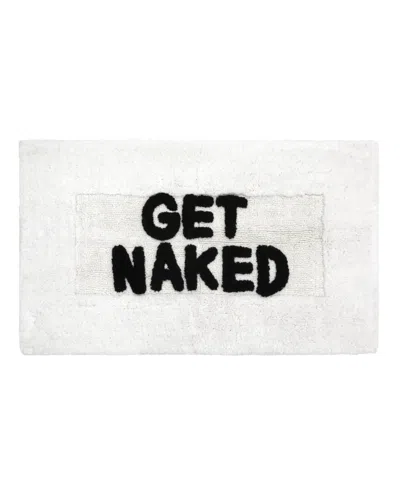 Jean Pierre Get Naked Cotton Bath Rug, 21" X 34" In White