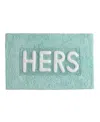 JEAN PIERRE HERS COTTON BATH RUG, 21" X 34"