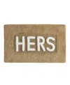 Jean Pierre Hers Cotton Bath Rug, 21" X 34" In Brown