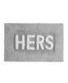 Jean Pierre Hers Cotton Bath Rug, 21" X 34" In Gray