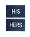 Jean Pierre His & Hers Cotton 2-piece Bath Rug Set In Navy