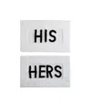 Jean Pierre His & Hers Cotton 2-piece Bath Rug Set In White
