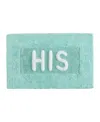 Jean Pierre His Cotton Bath Rug, 21" X 34" In Aqua