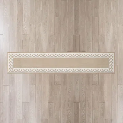 Jean Pierre New York Christine Border Machine Washable All Loop Tufted Rugs 1-piece In Beige,white