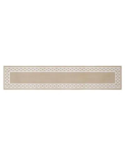 Jean Pierre New York Christine Trellis Border Tufted Runner Rug, 30" X 144" In Multi