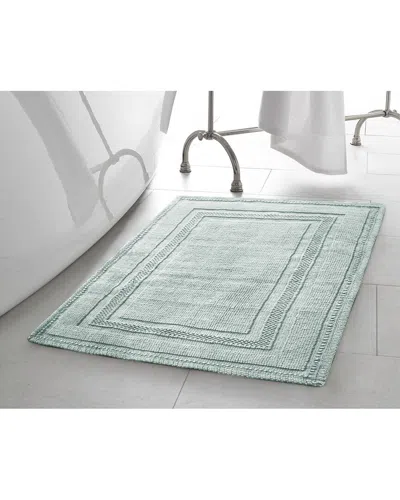 Jean Pierre New York Cotton Stonewash Racetrack Bath Rug Set In Blue