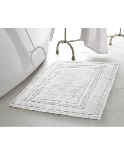 Jean Pierre New York Cotton Stonewash Racetrack Bath Rug Set In Gray