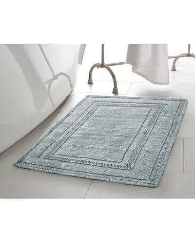 Jean Pierre New York Cotton Stonewash Racetrack Bath Rug Set In Gray