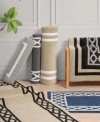 Jean Pierre New York Double Line Border Tufted Runner Rug