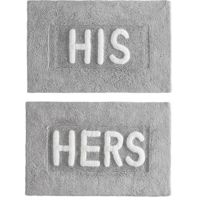 JEAN PIERRE NEW YORK JEAN PIERRE NEW YORK HIS & HERS 2-PIECE BATH MAT SET