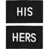 Jean Pierre New York His & Hers 2-piece Bath Mat Set In Black