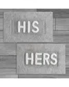 Jean Pierre New York His & Hers Bath Mat Set In Gray