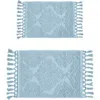 Jean Pierre New York Ricardo Fringe Cotton 2-piece Bath Rug Set