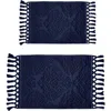 Jean Pierre New York Ricardo Fringe Cotton 2-piece Bath Rug Set