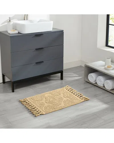 JEAN PIERRE NEW YORK JEAN PIERRE NEW YORK RICARDO COTTON FRINGE BATH RUG SET