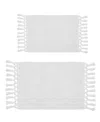 Jean Pierre New York Ricardo Fringe Cotton 2-piece Bath Rug Set In White