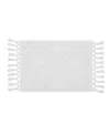 Jean Pierre New York Ricardo Fringe Cotton Bath Rug 17" X 31" In White