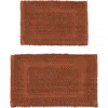 Jean Pierre New York Sophie 2-piece Bath Mat Set In Orange