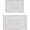 Jean Pierre New York Sophie 2-piece Bath Mat Set In White