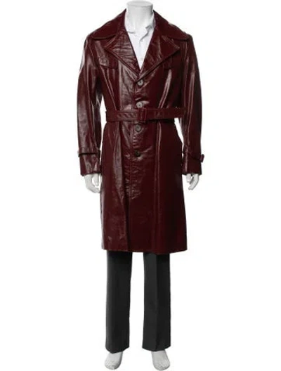 Pre-owned Jean Pierre Vintage 1970's Trench Coat In Red