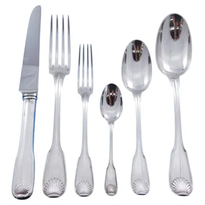 Pre-owned Jean Puiforcat Sevigne By Puiforcat French Sterling Silver Flatware Set 10 Dinner Service 60 Pc
