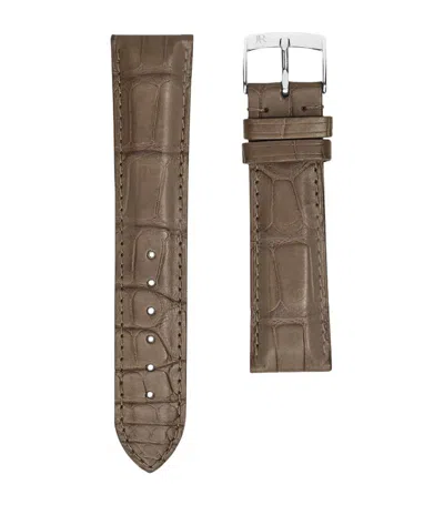 Jean Rousseau Classic 3.5 Alligator Leather Watch Strap (16mm) In Brown