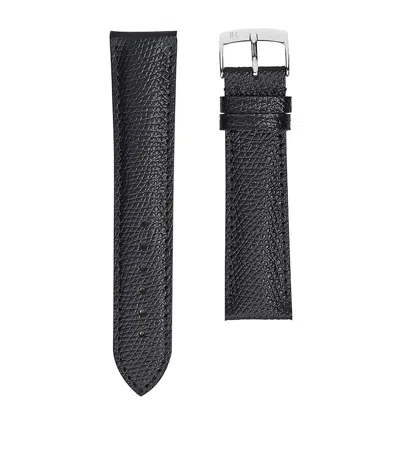 Jean Rousseau Leather Classic 5.0 Watch Strap In Black