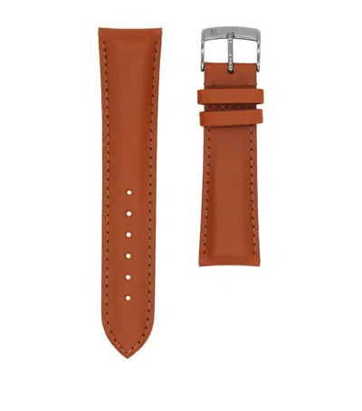 Jean Rousseau Vegetable-tanned Leather 3.5 Watch Strap In Red