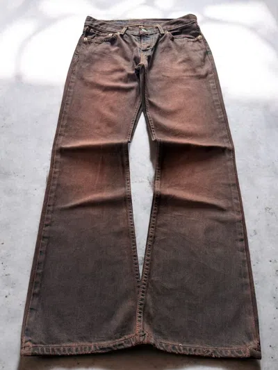 Pre-owned Jean Vintage Levis 529 Tunisia Made Muddy Flared S In Brown
