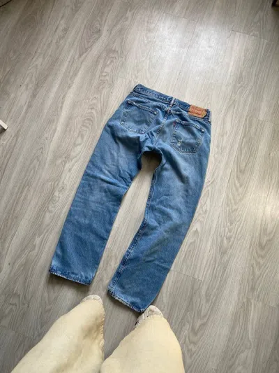 Pre-owned Jean X Levis 501 Jeans Y2k Distressed In Denim