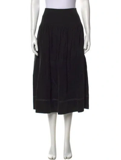 Pre-owned Jeana Sohn Midi Length Skirt In Black
