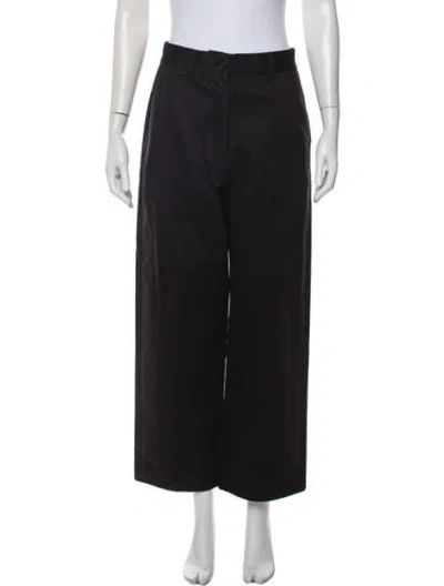 Pre-owned Jeana Sohn Wide Leg Pants In Black