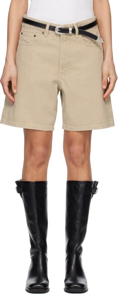 Jeanerica Beige Belem Denim Shorts In Neutral