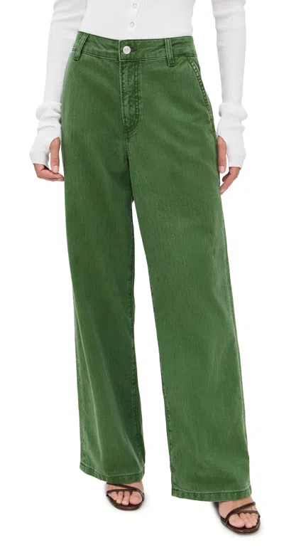 Jeanerica Belem Chinos Chevron Green Herringbone