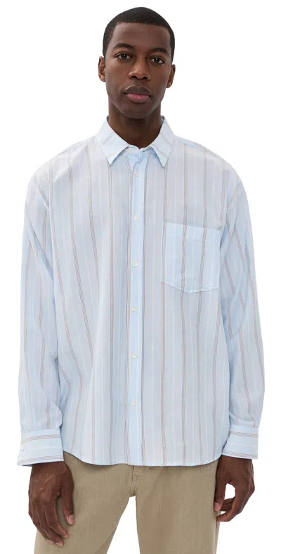 Jeanerica Biron Shirt Light Blue In White