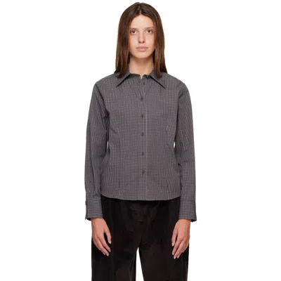 Jeanerica Black Martha Shirt In Black Check