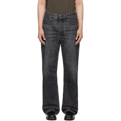 Jeanerica Black Vega Jeans In Black Righe