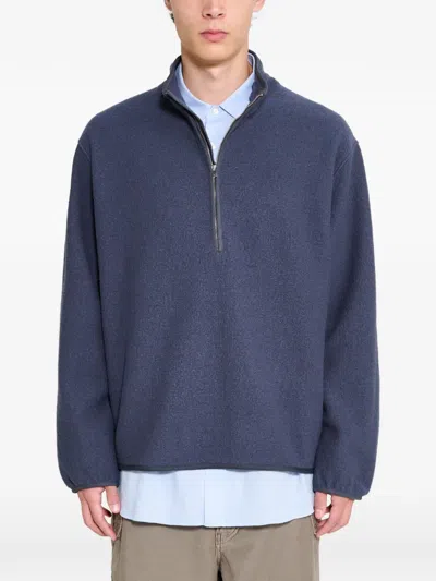 Jeanerica Carlo Half-zip Sweater In Blue