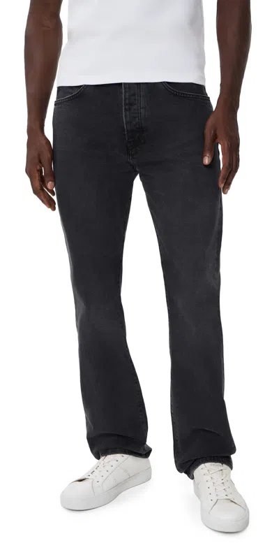 Jeanerica Casual Relaxed Straight Jeans Black Overdye In Animal Print