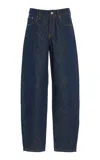 Jeanerica Como Rigid Curve-leg Jeans In Blue
