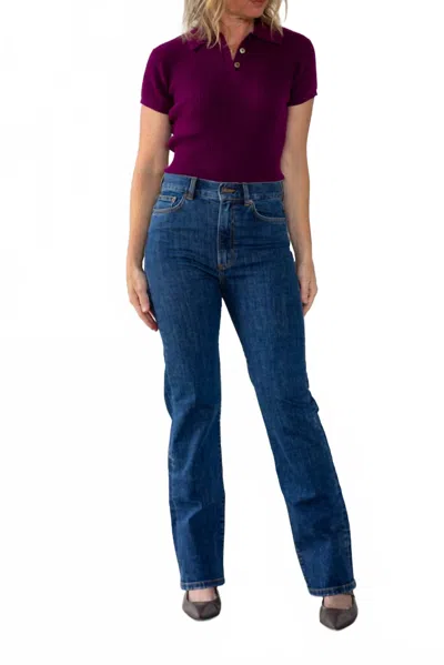 Jeanerica Eiffel High Rise Jeans In Vintage 95 In Burgundy