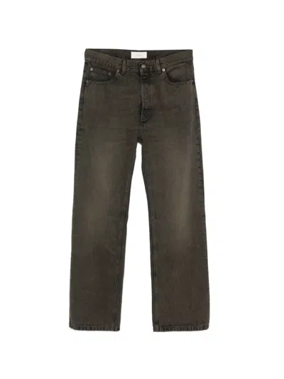 Jeanerica Faded Straight-leg Jeans In Yellow