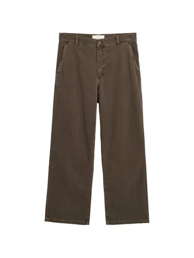 Jeanerica Genua Chevron Trousers In Brown