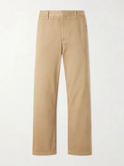 Jeanerica Genua Chino Straight-leg Cotton Trousers In Neutral