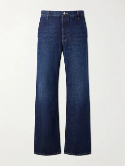 Jeanerica Genua Straight-leg Mid-waist Cotton Jeans In Blue
