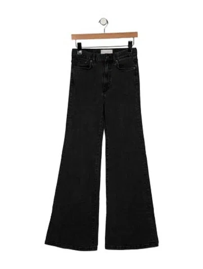 Pre-owned Jeanerica High-rise Flared Jeans In Black