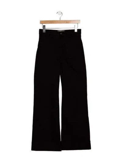 Pre-owned Jeanerica High-rise Flared Jeans In Black