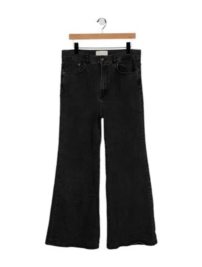 Pre-owned Jeanerica High-rise Flared Jeans In Black