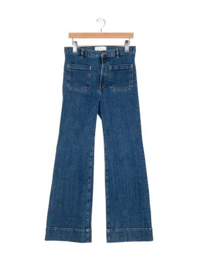 Pre-owned Jeanerica High-rise Flared Jeans In Blue