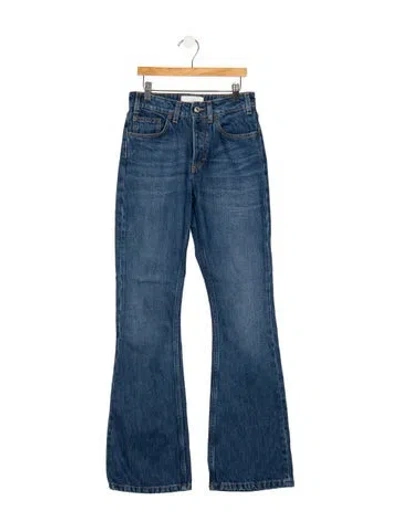 Pre-owned Jeanerica High-rise Flared Jeans In Blue